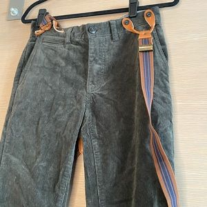 Corduroy pants with suspenders